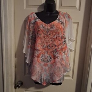 CB graphic blouse size 1X